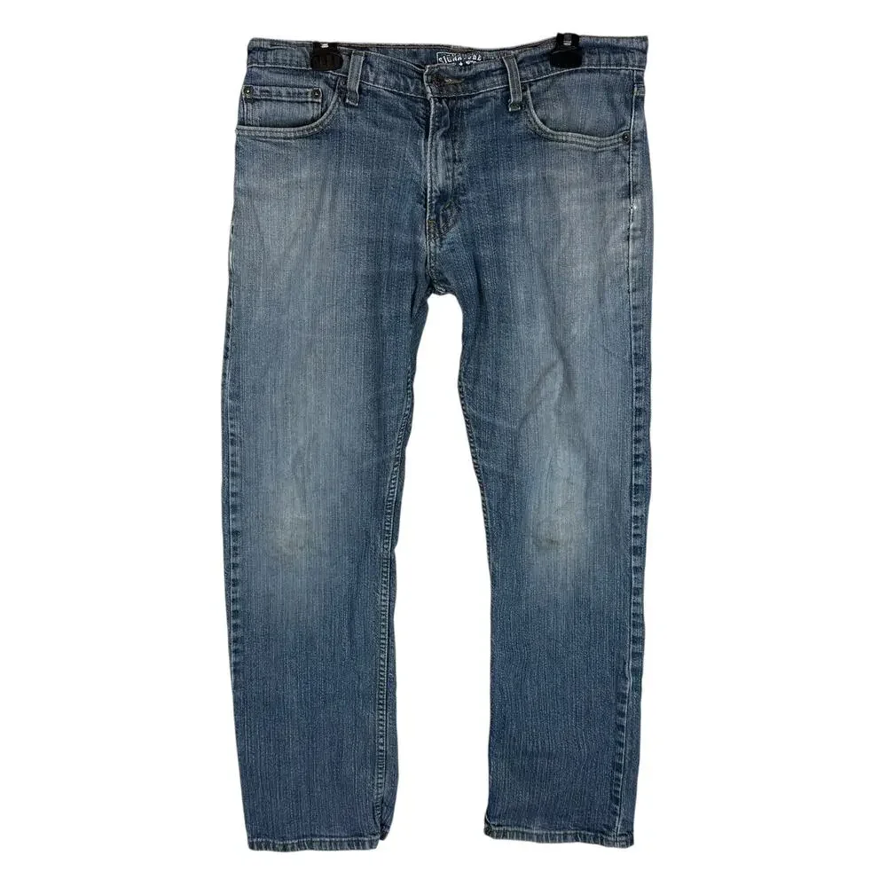 Signature by Levi Strauss & Co. Jeans Mens 34 X 34 Blue Denim Straight Zip Fly